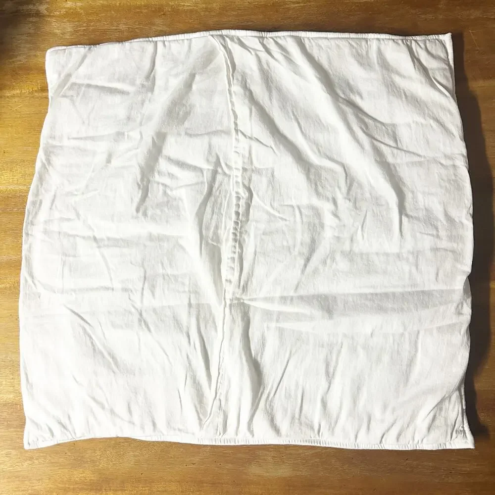 Pottery Barn Home Quilted Pintuck Accent Throw Pillow‎ Sham Case Cover White
